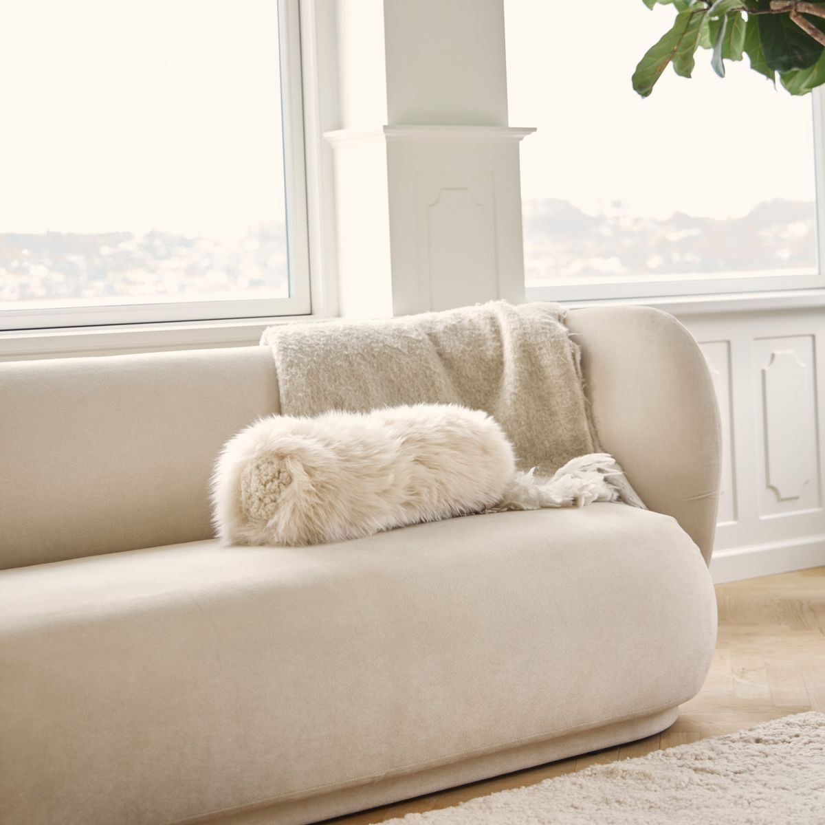 Bolster Kussen Zwart/Zwart