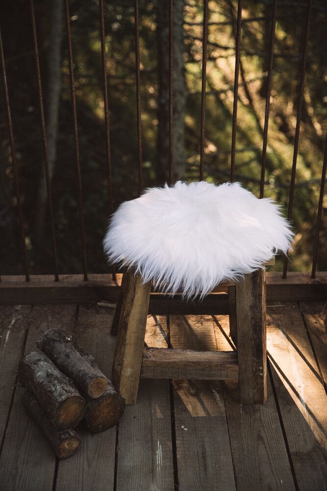 Stoel Cover Premium | Langharig | Nieuw Zeeland | Ø34cm Zwart