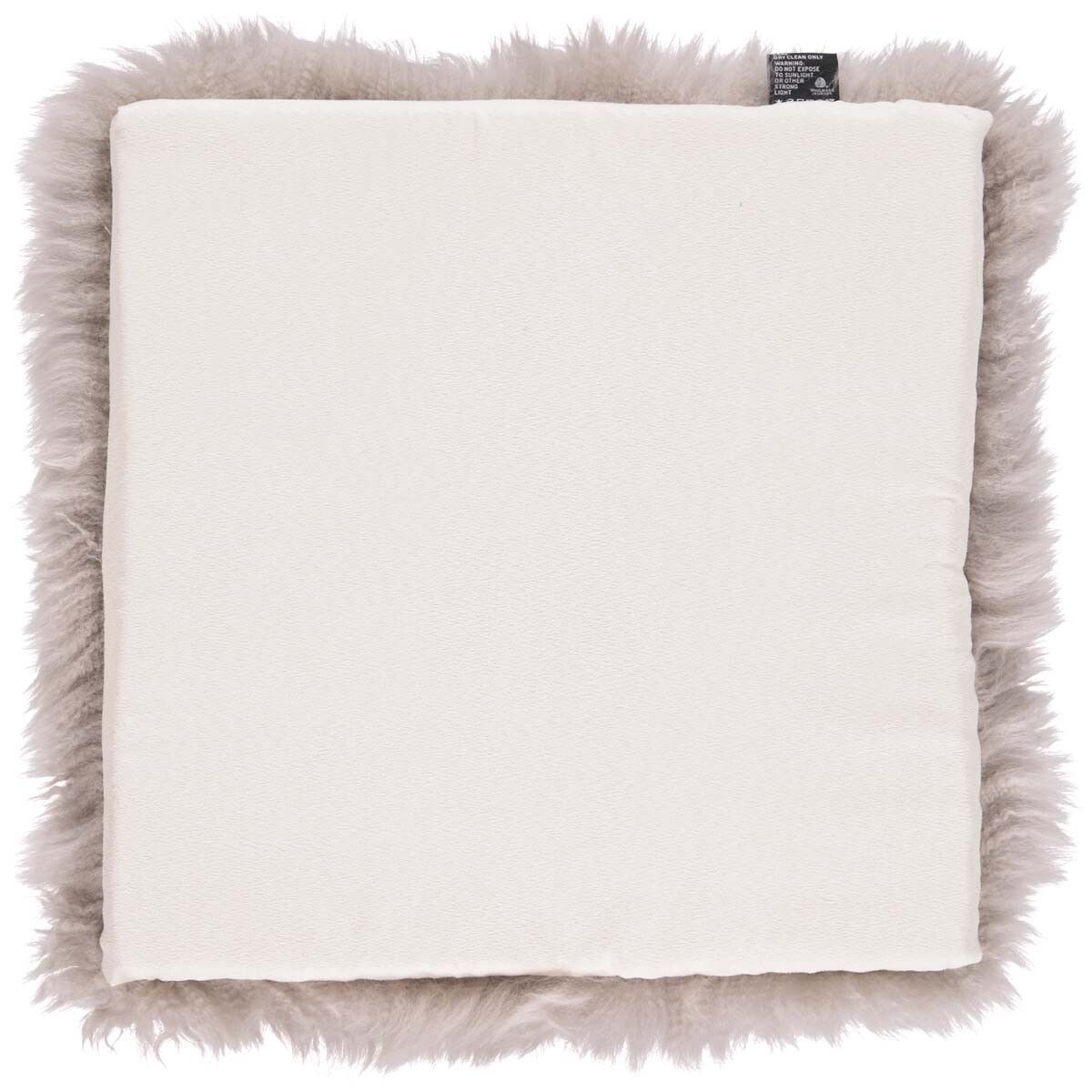 Langharig Schapenvacht Stoel Kussen Duif