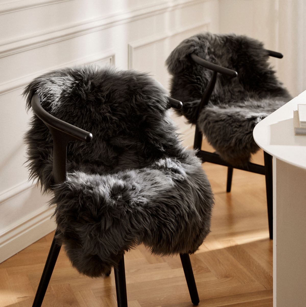 Premium | Nieuw- Zeelandse schapenvacht | Langharig | 100 cm Aubergine