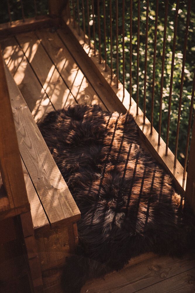 Eco Lamsvacht | Engeland Natuurlijk | 90x60 cm Natuurlijk donkerbruin