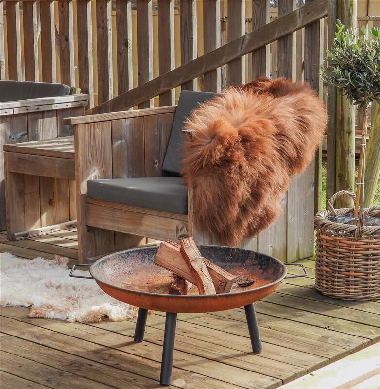 Eco Lamsvacht | Mongolië | Natuurlijk bruin | Ca. 90x60 cm