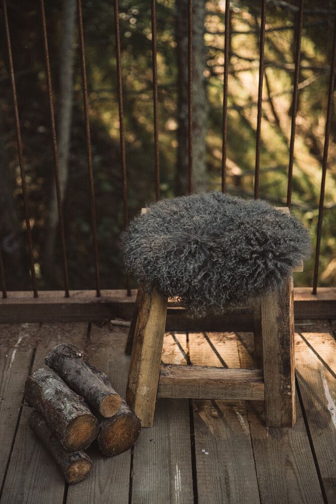 Tibetaanse Schapenvacht Stoel Cover | 34cm Arctische zonsopgang