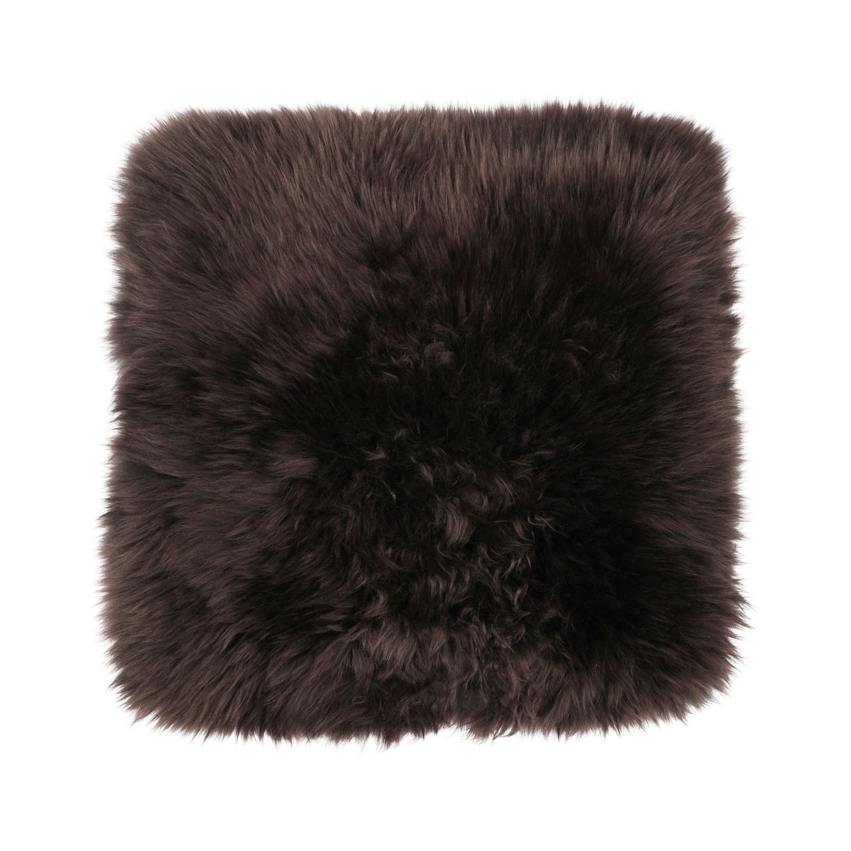 Schapenvacht Stoel Cover | Langharig | 40x40 cm Chocolade