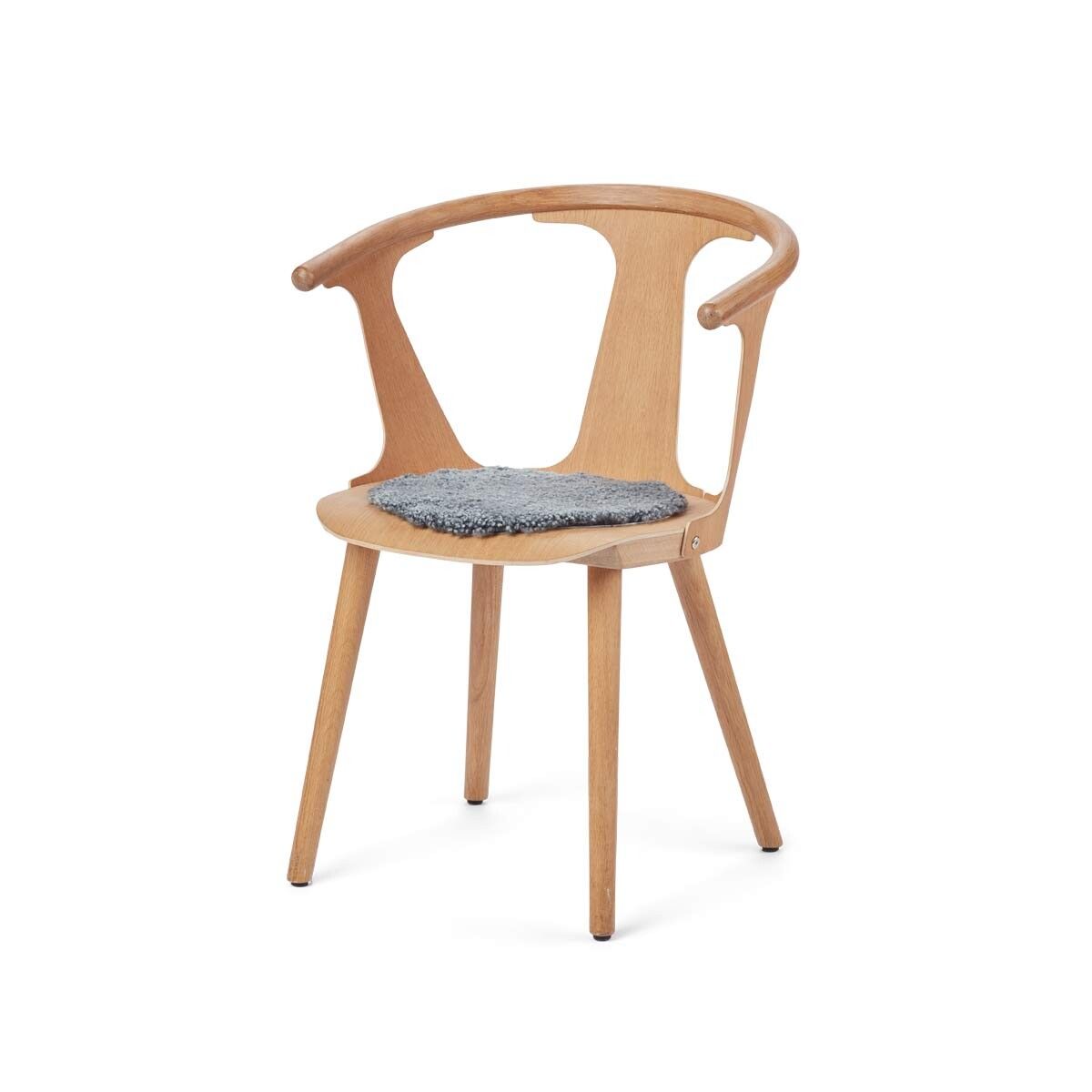 Kortharige Schapenvacht Stoel Cover | Ø34 cm Grafiet