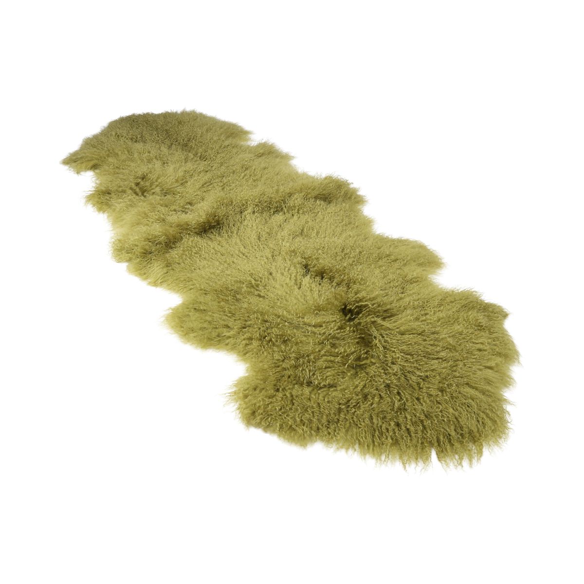 Dubbele Tibetaanse Schapenvacht | 150x55 cm Boomtop Groen