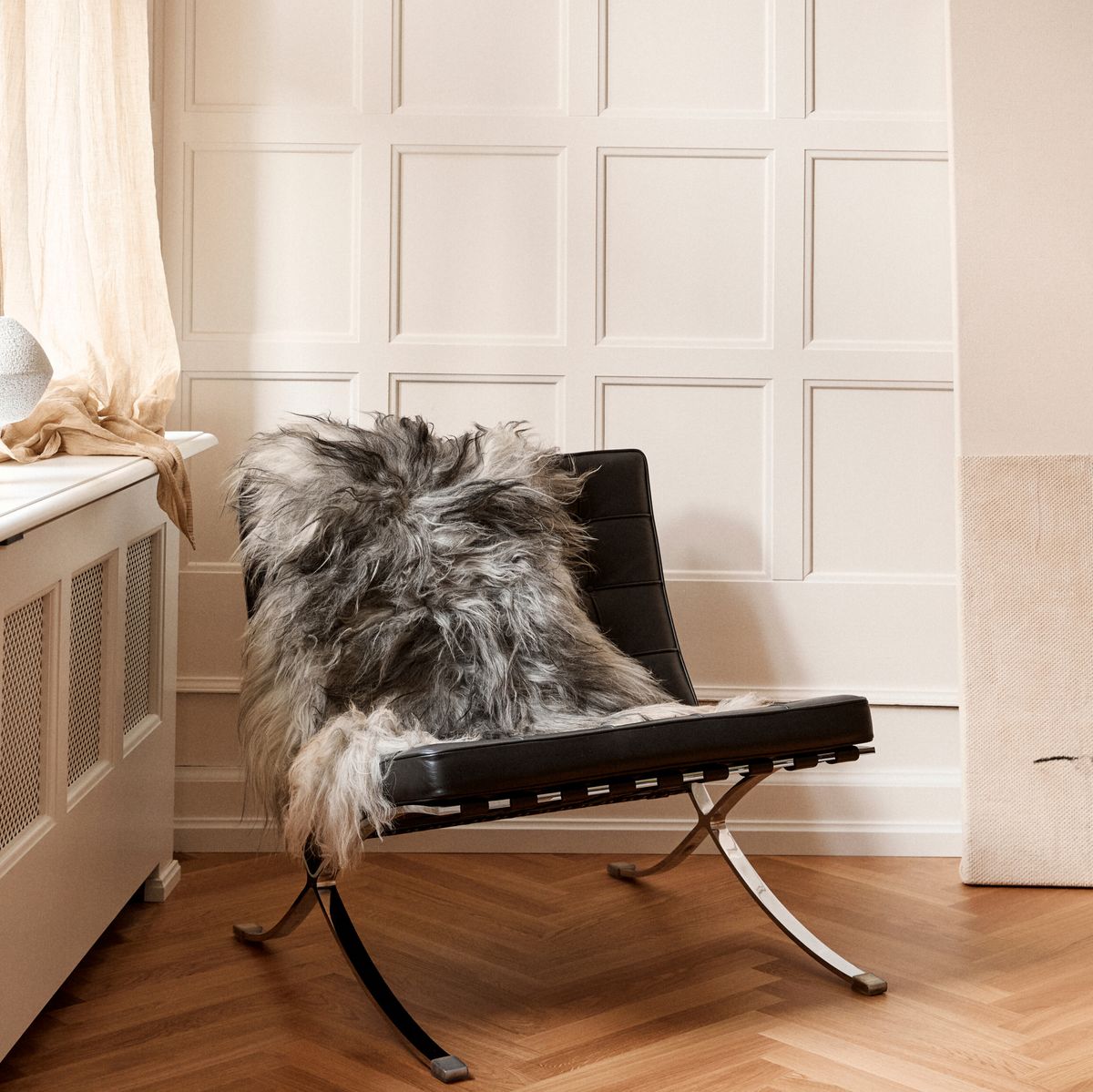 IJslandse Schapenvacht | Langharig | 120+ cm Natuurlijk Grijs