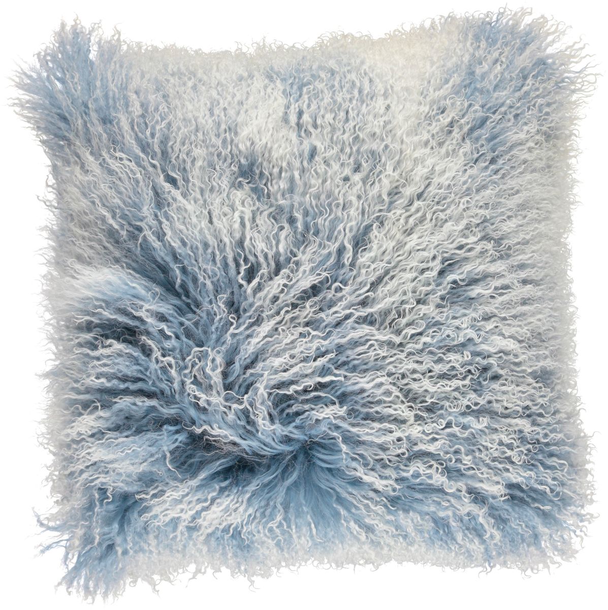 Curly Kussen | 60x60 cm | 40x40 cm Verschoten denim/sneeuw top