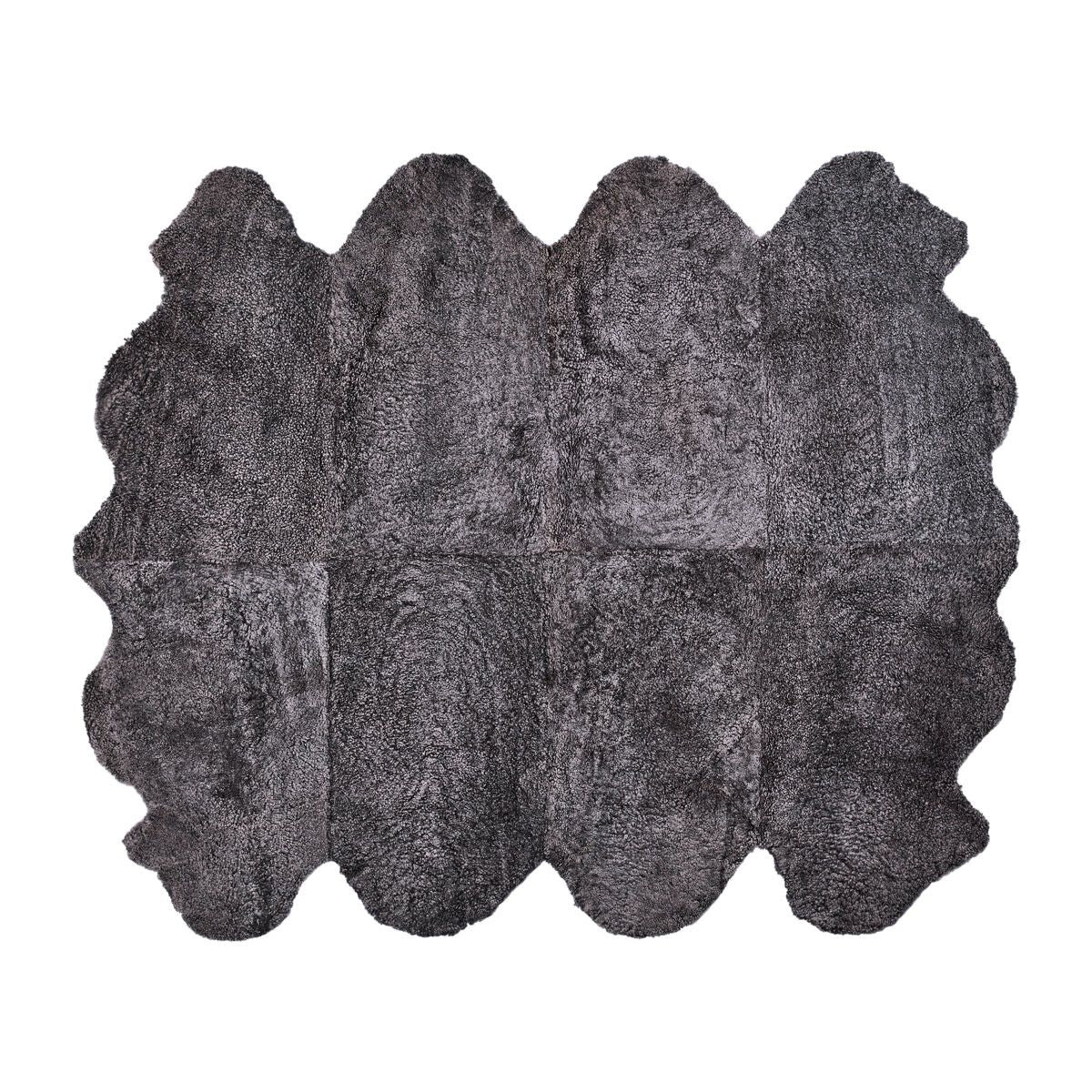 Premium | Nieuw- Zeelandse schapenvacht | Kortharig | Kleed 180x214 cm Antraciet Grijs