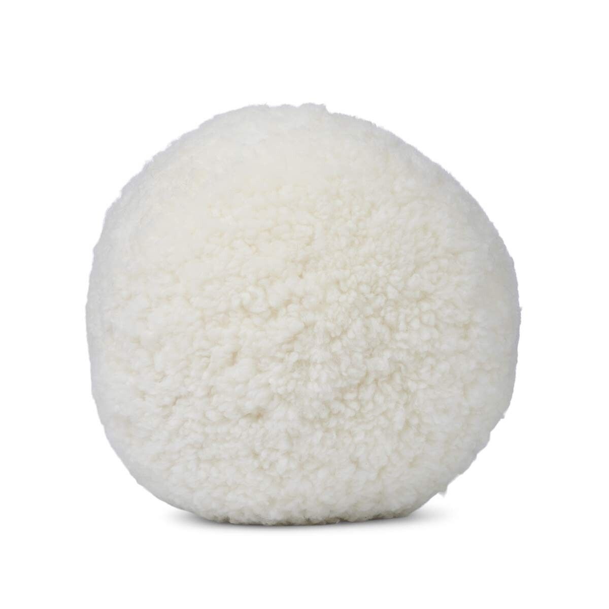 Angeliet Kussen | Rond | Kortharige Schapenvacht Ivoor