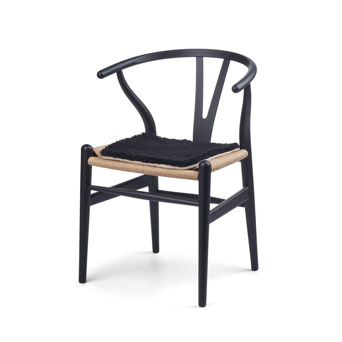 Kortharig Schapenvacht Seat CoverZero Waste Zwart