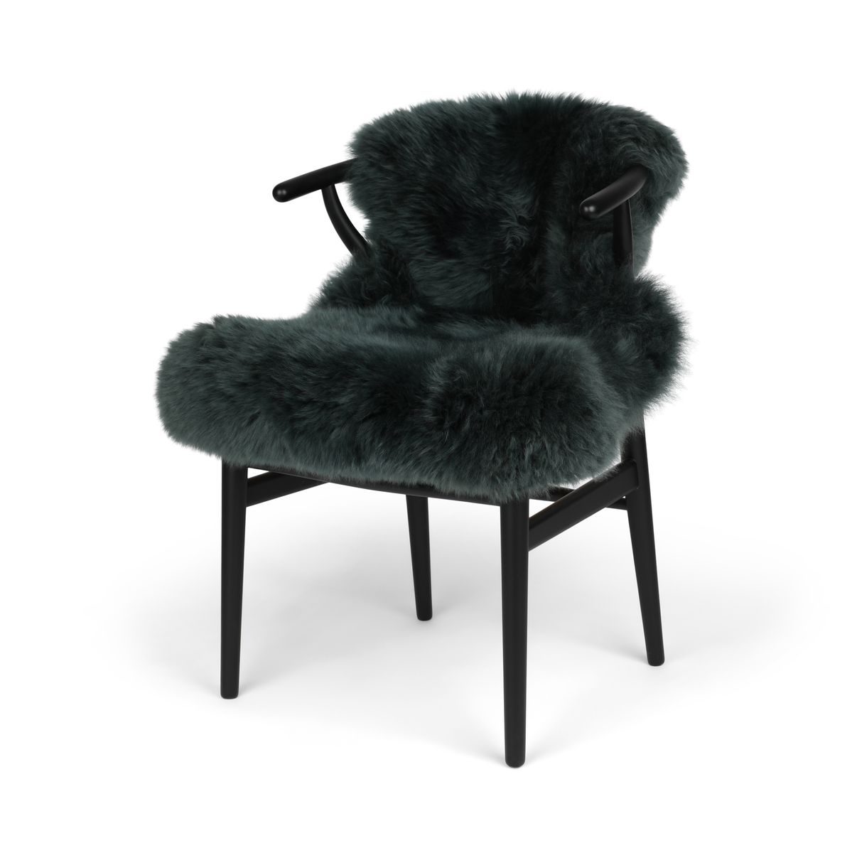 Premium | Nieuw- Zeelandse schapenvacht | Langharig | 100 cm Blauw/Grijs