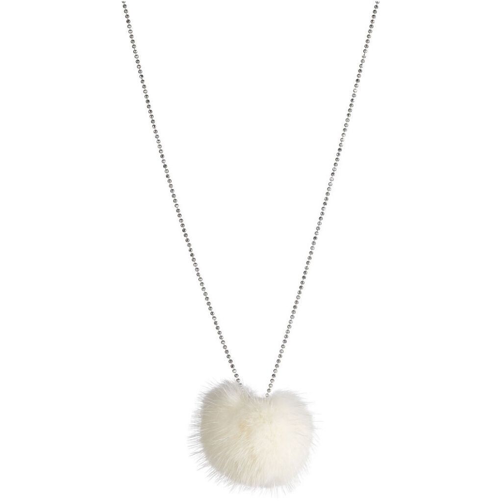 Pompon Ketting Wit