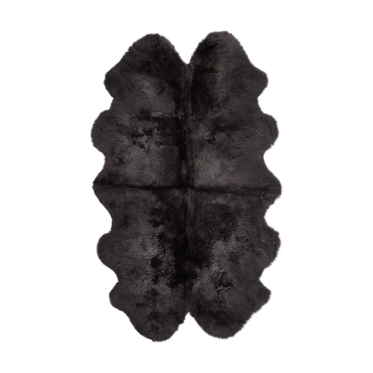 Premium Nieuw- Zeelandse schapenvacht | Langharig | Vierdubbel Kleed 180x110 cm Staal Grijs