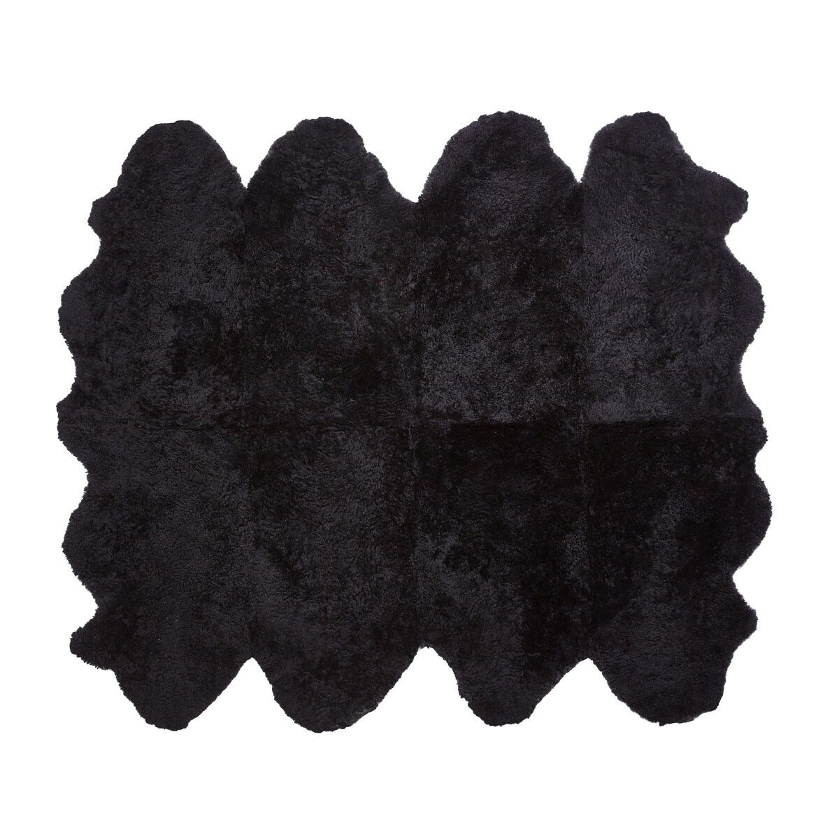 Premium | Nieuw- Zeelandse schapenvacht | Kortharig | Kleed 180x214 cm Zwart