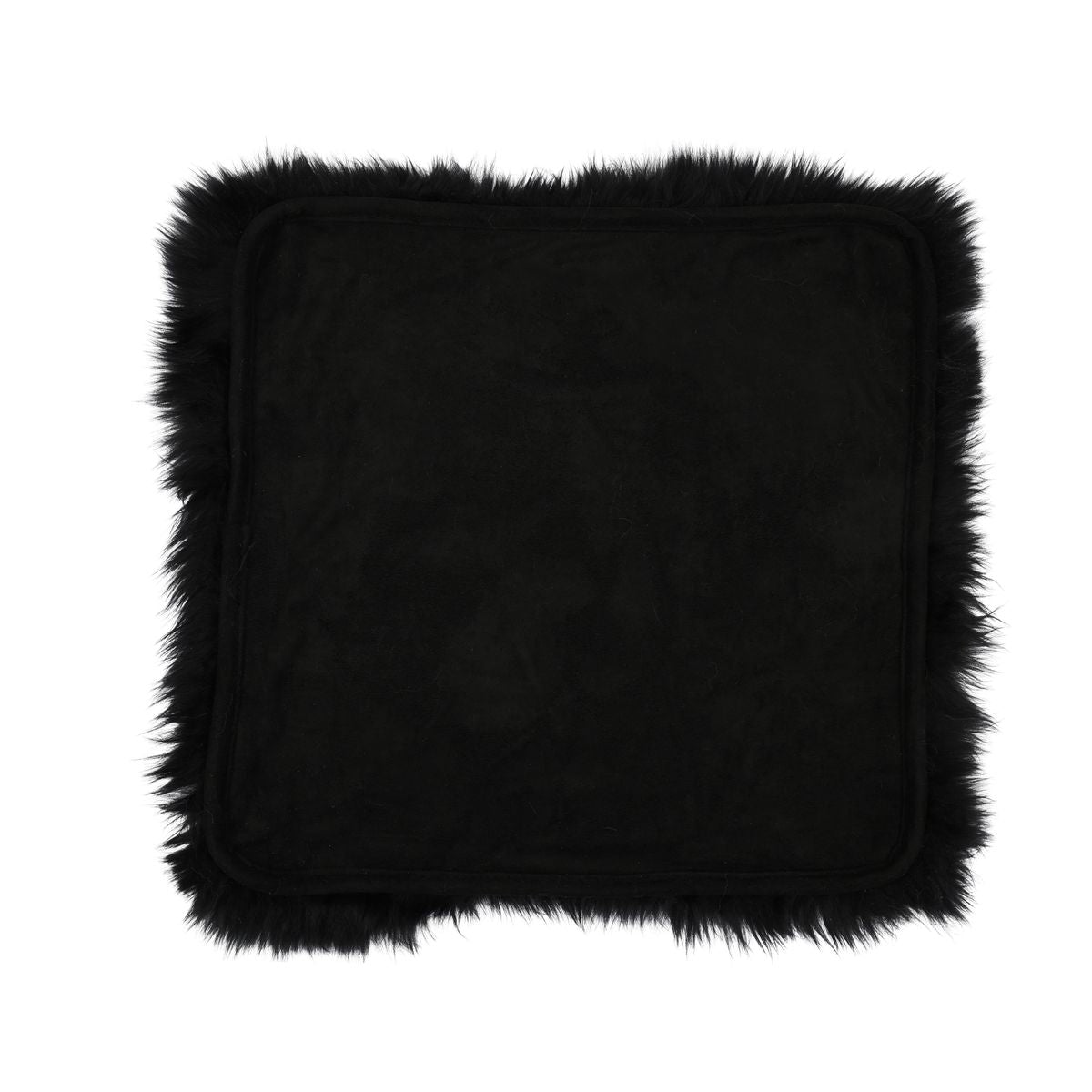 Stoel Cover | Met Backing | Langharig | Nieuw- Zeeland | 40x40m cm Zwart
