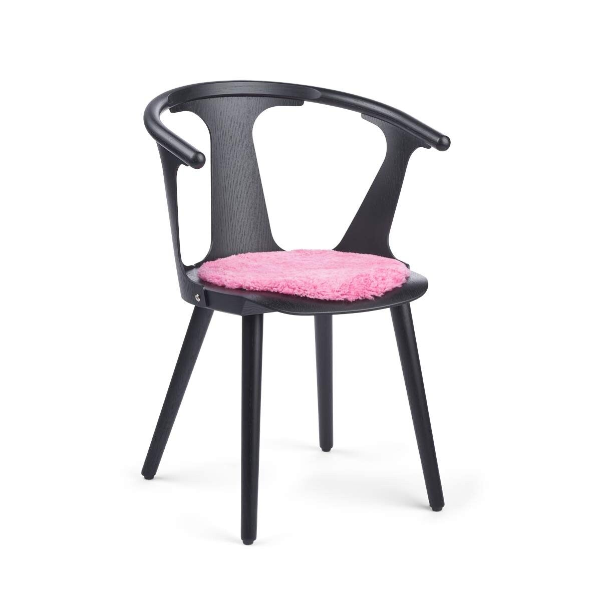 Kortharige Schapenvacht Stoel Cover | Ø38 cm Lichtroze