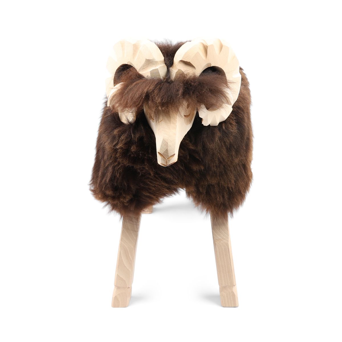 Alpenschaap Sculptuur Natuurlijk Bruin