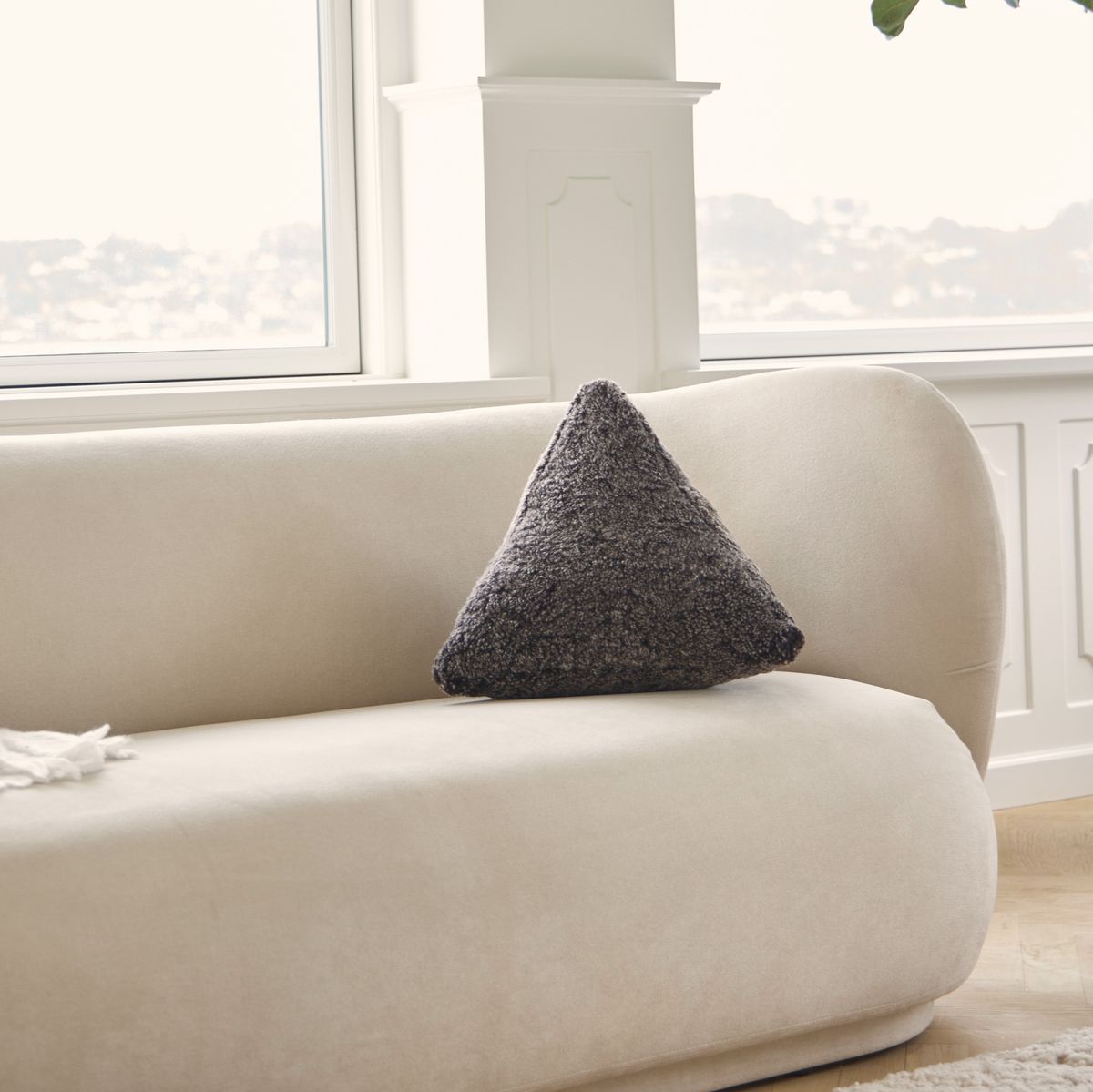 Hematiet Kussen | 35x35x35 cm Antraciet Grijs