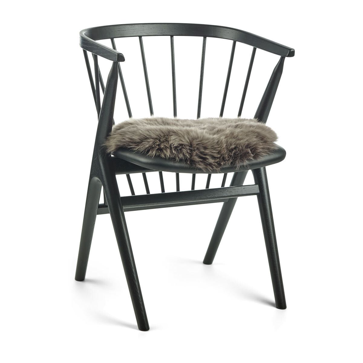 Langharige Schapenvacht Stoel Cover | Ø38 cm Walnoot bruin