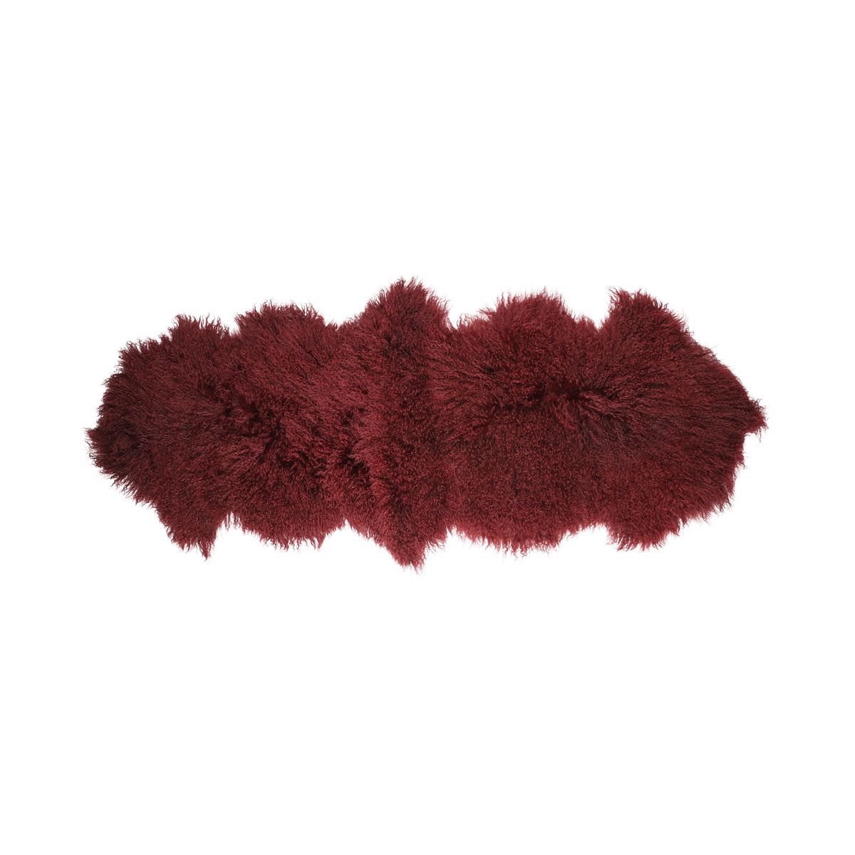 Dubbele Tibetaanse Schapenvacht | 150x55 cm Burgundy