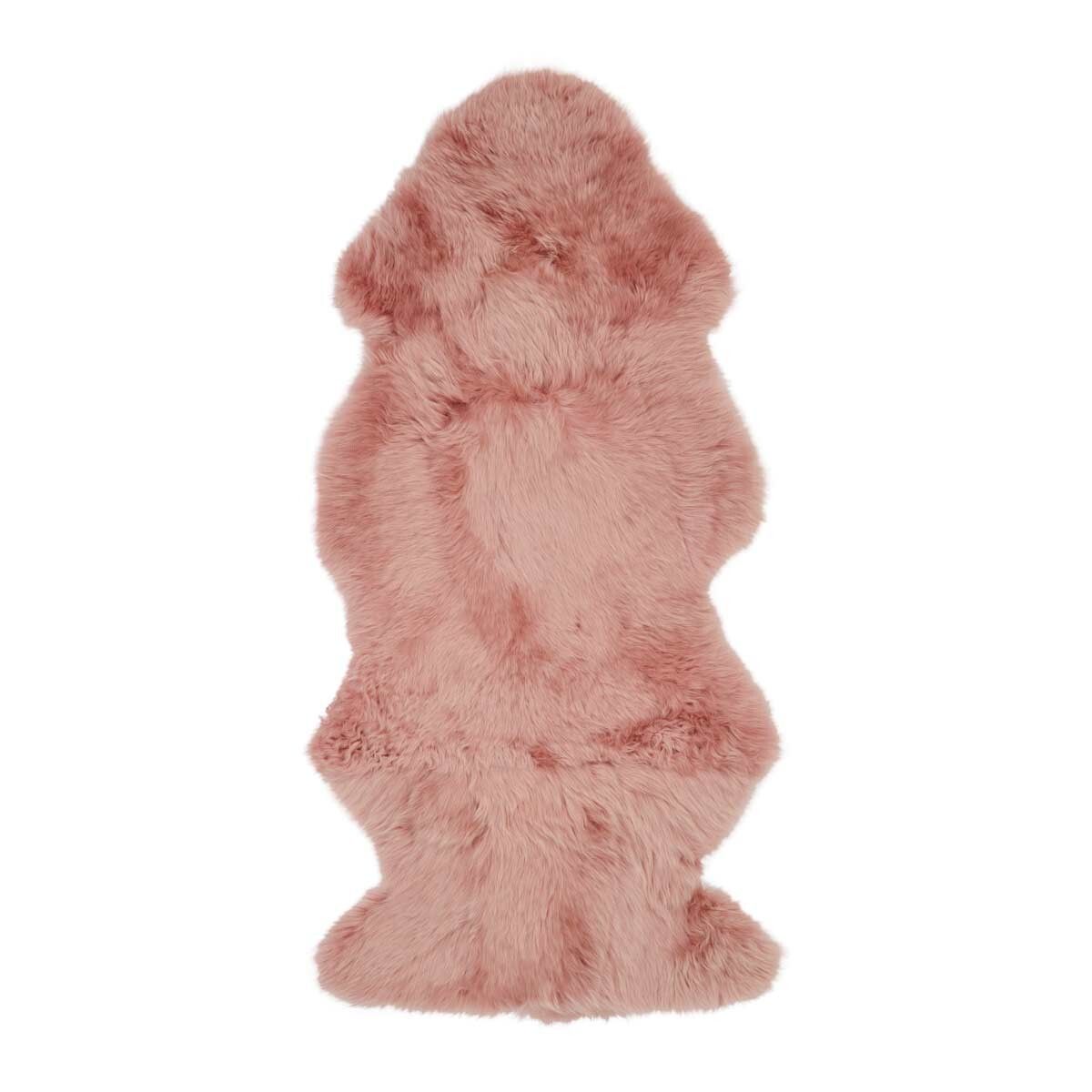 Premium Kwaliteit | Nieuw- Zeelandse schapenvacht | Langharig | Kleed 135 cm Roze