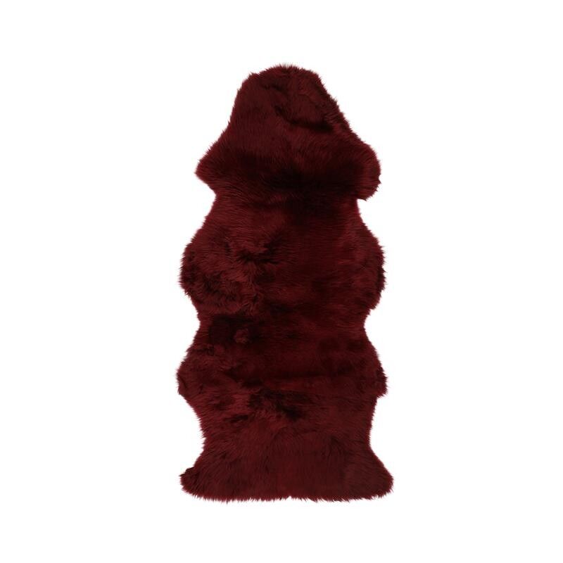 Premium Kwaliteit | Nieuw- Zeelandse schapenvacht | Langharig | Kleed 135 cm Burgundy