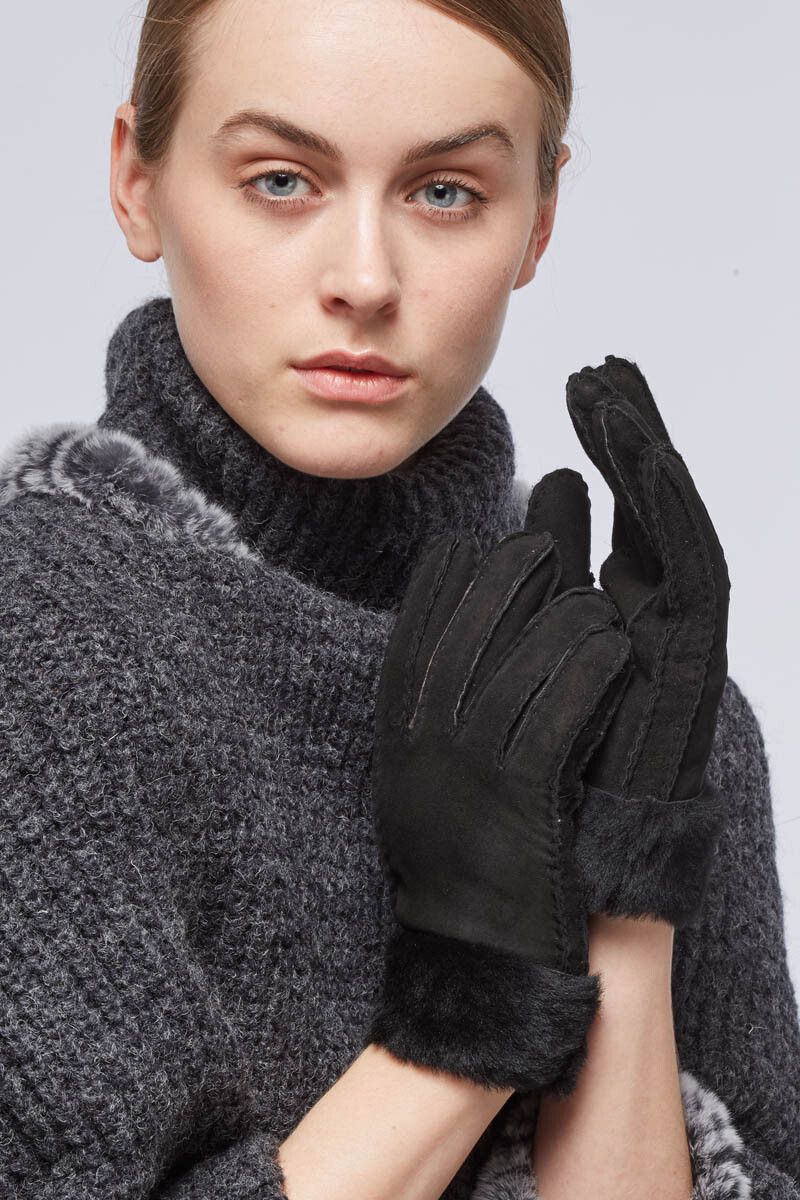 Kila Handschoenen | Suede Zwart