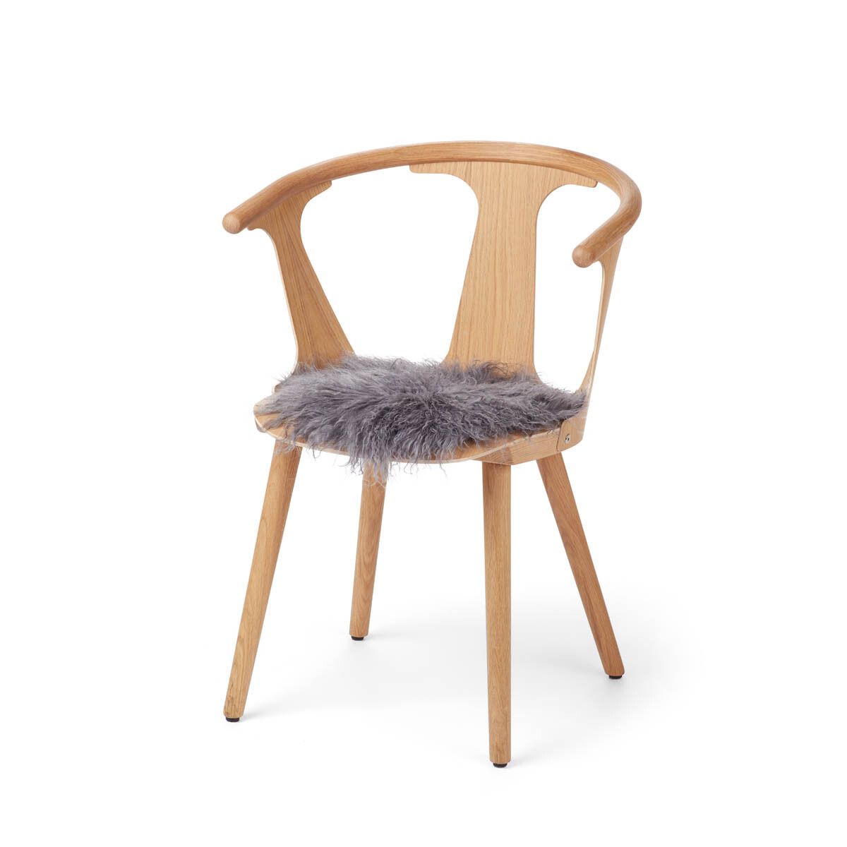 Tibetaanse Schapenvacht Stoel Cover | 34cm Staal Grijs