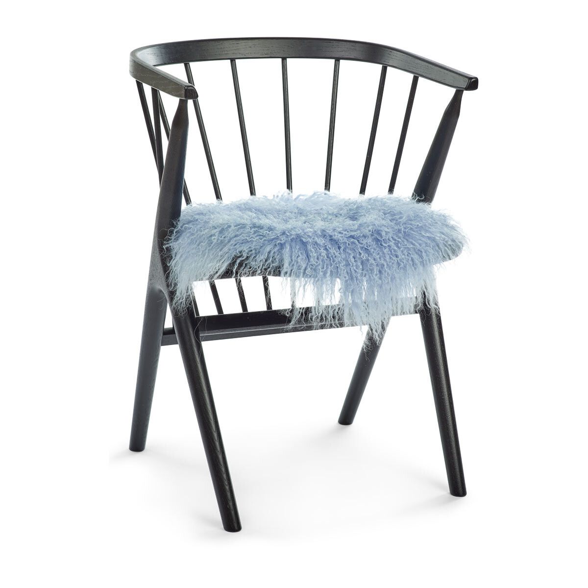 Curly Schapenvacht Stoel Cover | Ø38 cm Zomerhemel blauw