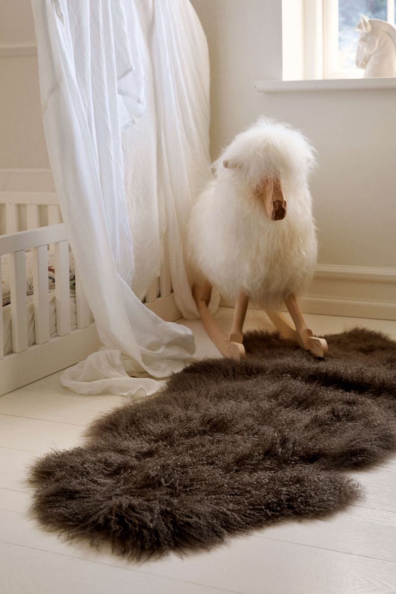 Dubbele Tibetaanse Schapenvacht | 150x55 cm Taupe