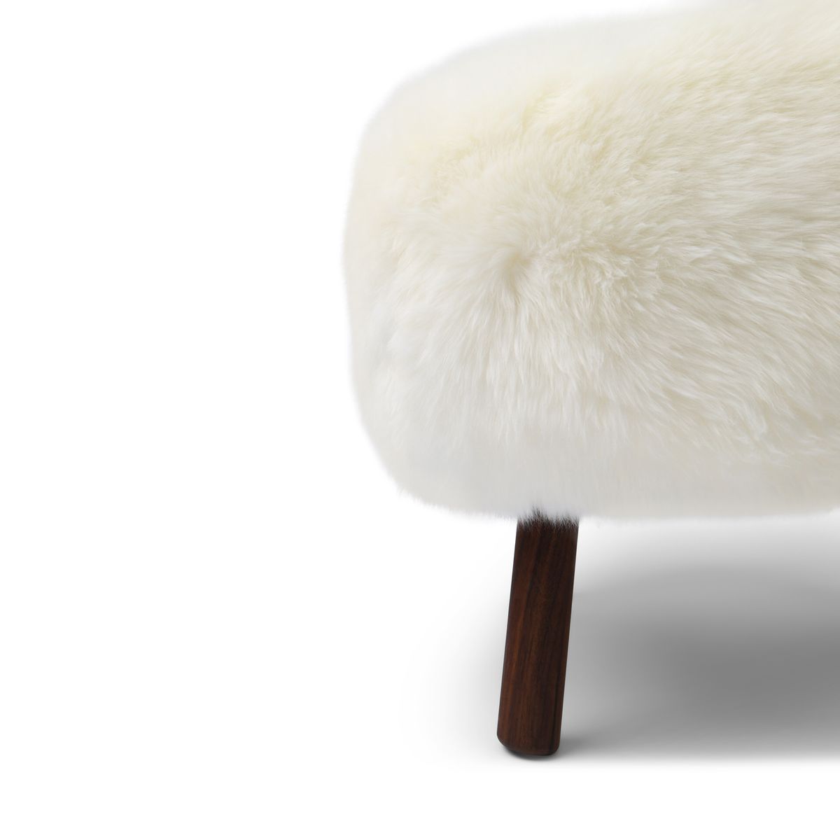 Ethan Puffy Loungestoel | Langharige Schapenvacht Ivoor