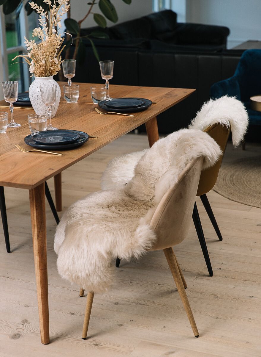 Merino Schapenvacht | Nieuw-Zeeland | Gekleurd | Langharig | 90 cm Linnen