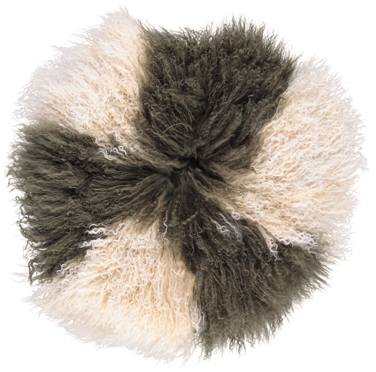 Curly Cake Kussen | Ø38 cm | Ø45 cm | Ø62 cm Arctic Sunrise/randgroen