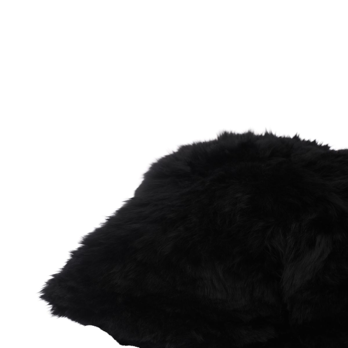 Alpaca Bontkussen | Dubbelzijdig | Kortharig Zwart