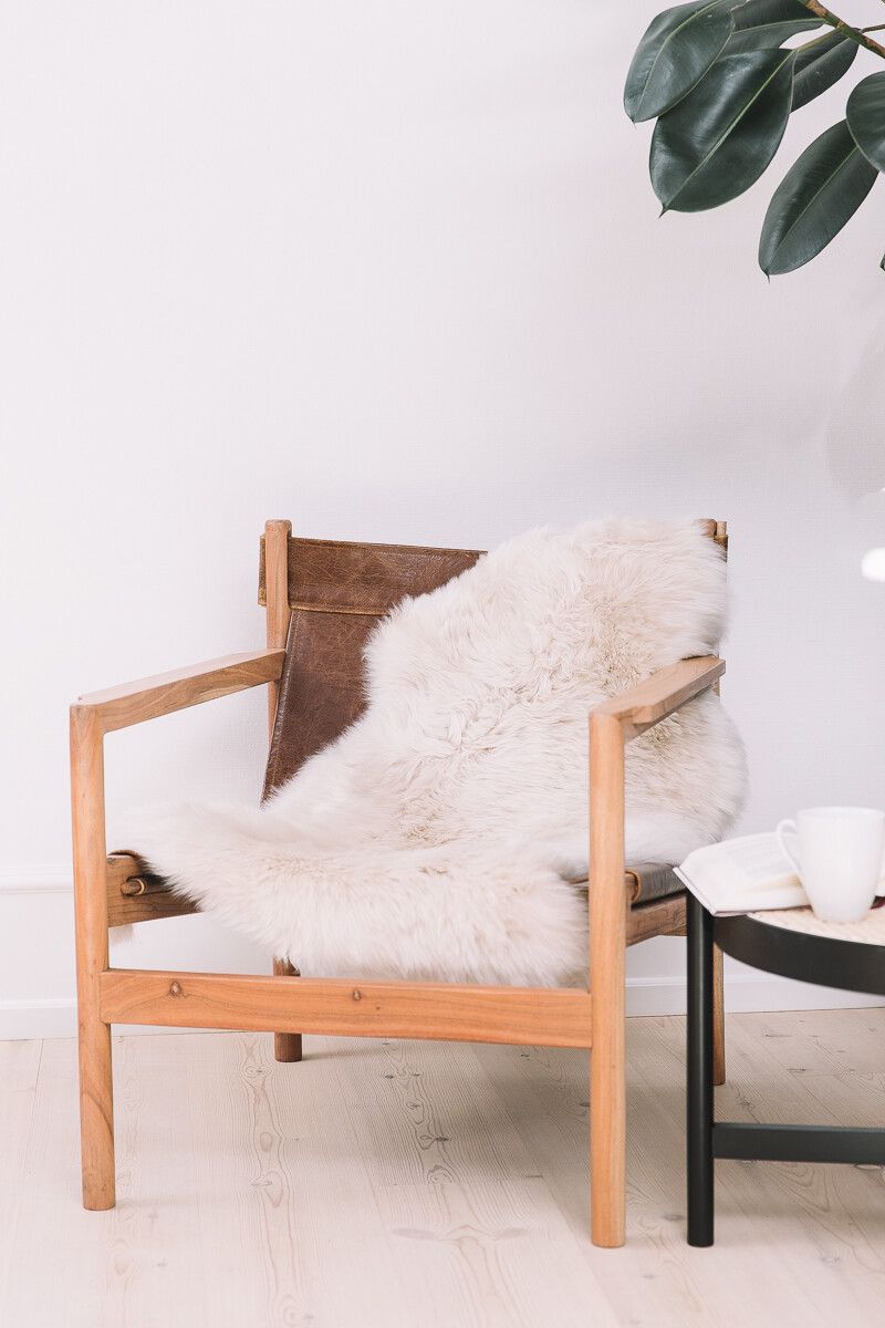 Merino Schapenvacht | Nieuw-Zeeland | Gekleurd | 90 cm Beige