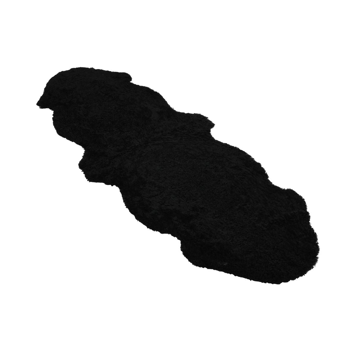 Dubbele Schapenvacht | Kortharig | Nieuw- Zeeland | 160x60 cm Zwart