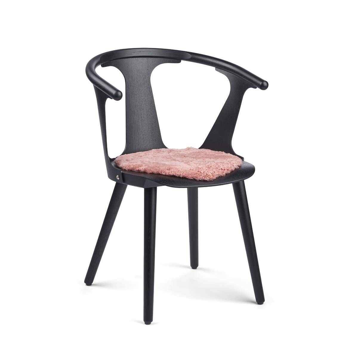 Kortharige Schapenvacht Stoel Cover | Ø38 cm Koraalroze