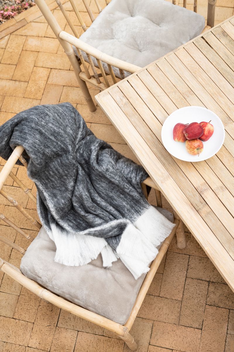 Plaid van Mohairwol | 130x170 cm Zwart