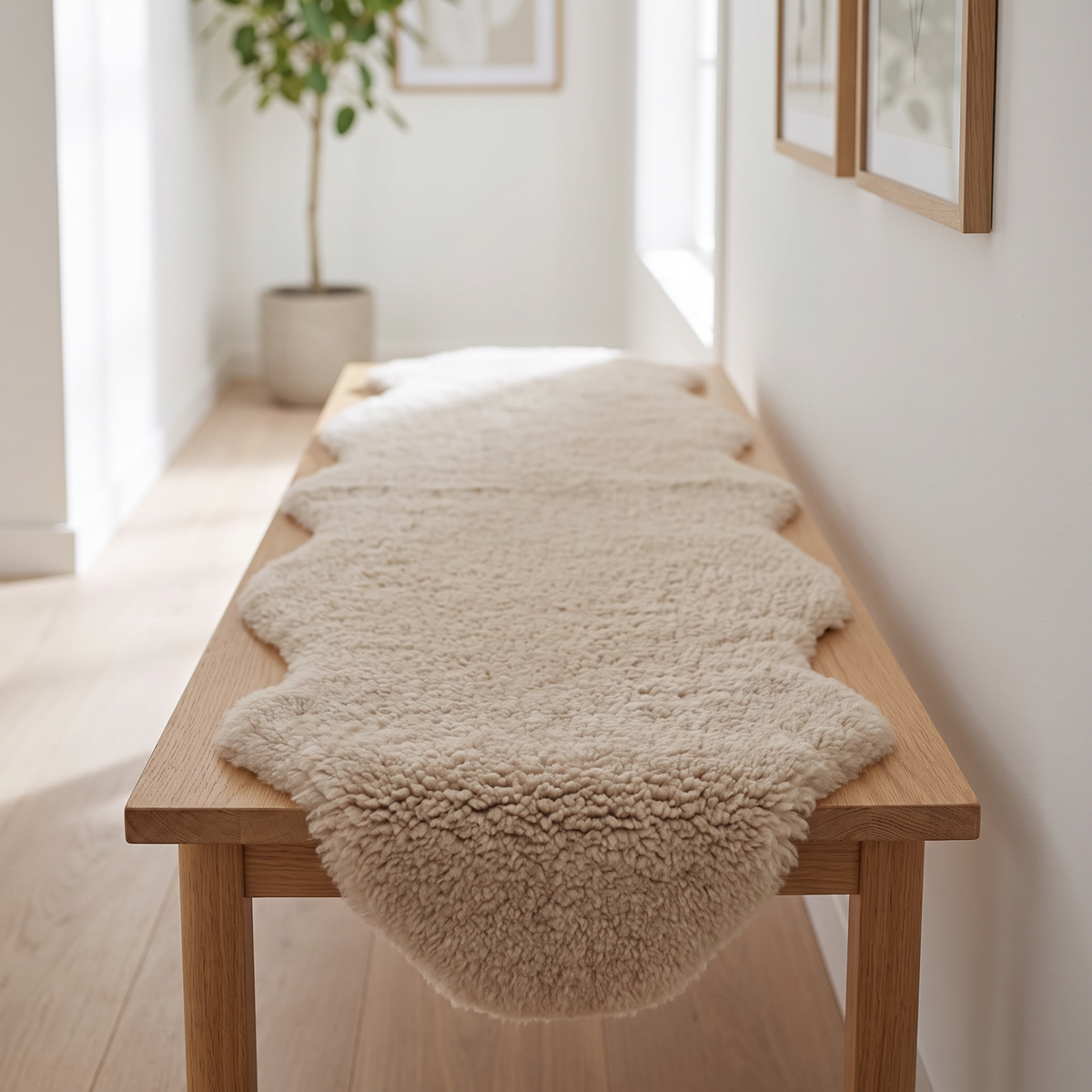 Dubbele Schapenvacht | Nieuw-Zeelandse Schapenvacht | Curly Kortharig | 170x60 cm Taupe