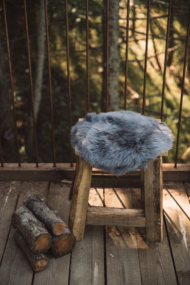 Lamsvacht Stoelkussen | Nieuw-Zeeland | D34 Zwart