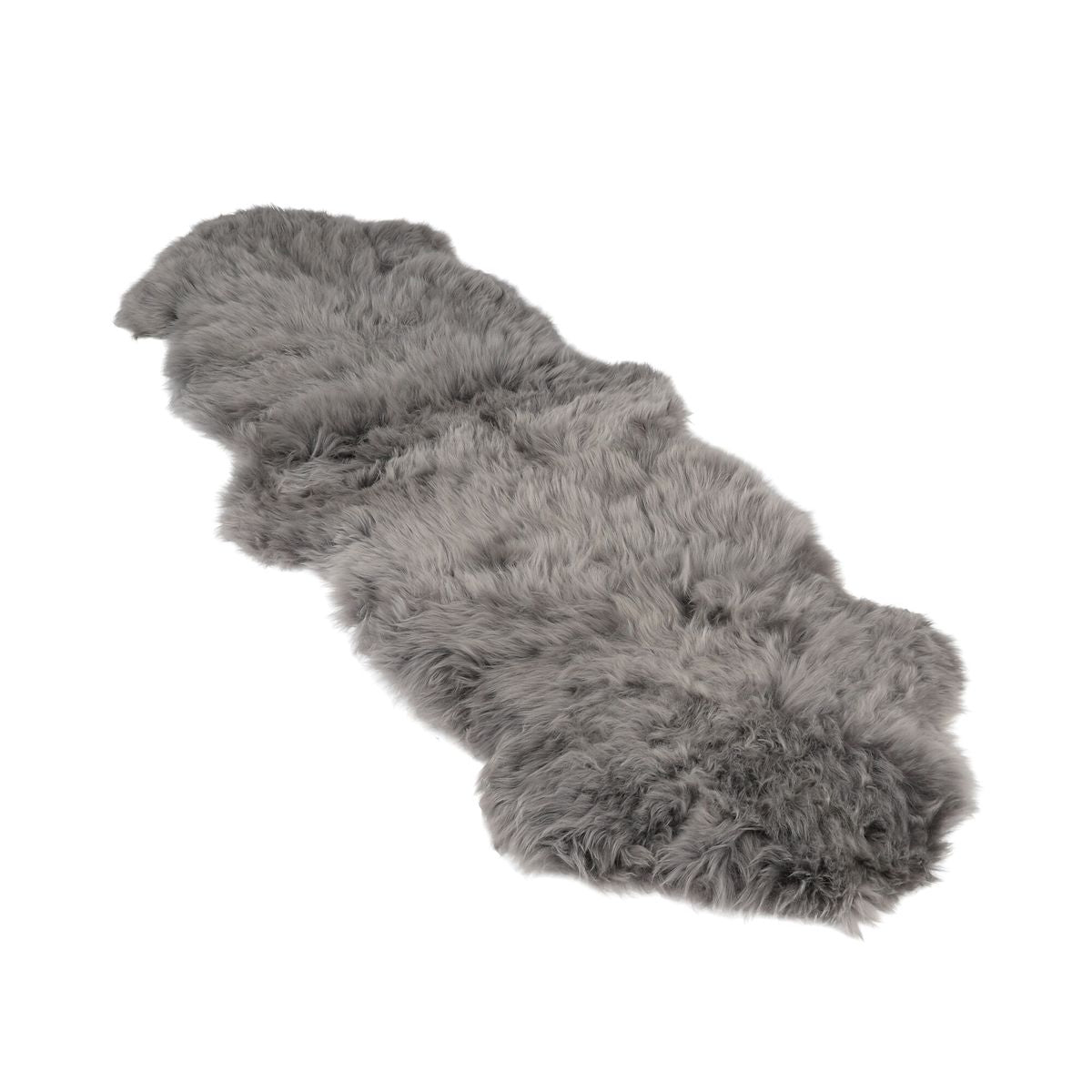 Merino Dubbele Schapenvacht | Langharig | 170x60 cm Staal Grijs