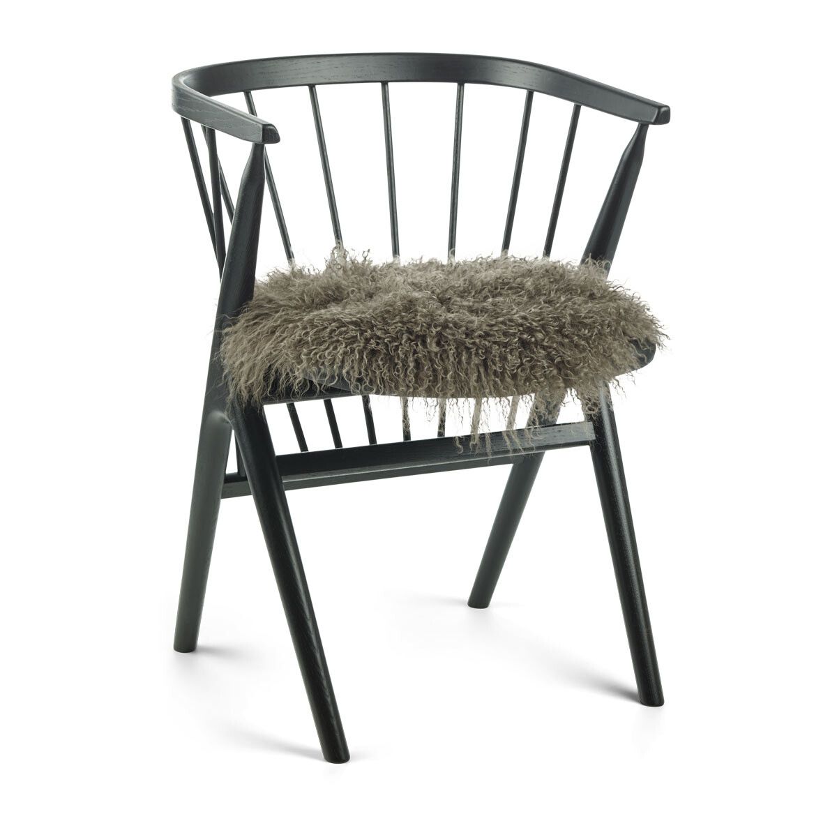 Curly Schapenvacht Stoel Cover | Ø38 cm Taupe