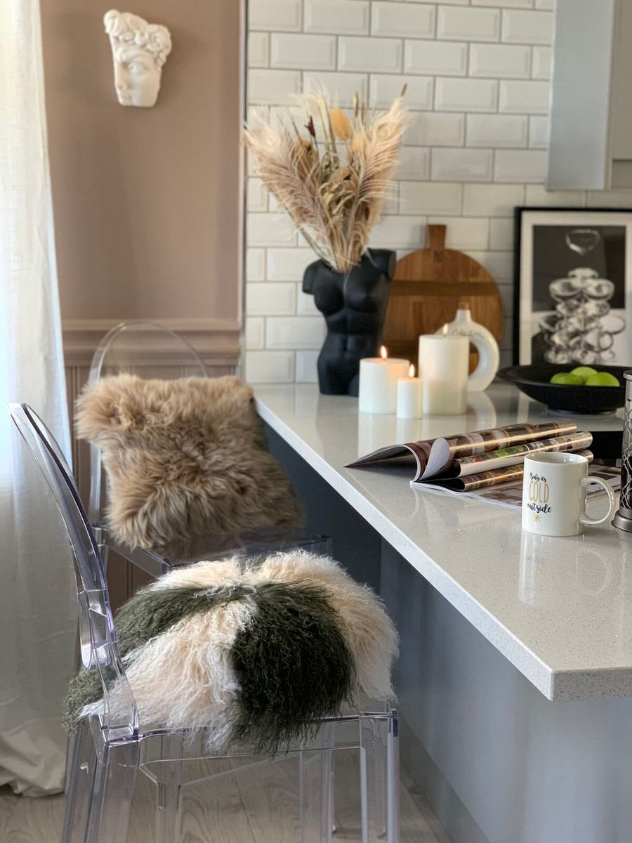 Curly Cake Kussen | Ø38 cm | Ø45 cm | Ø62 cm Arctic Sunrise/Duif