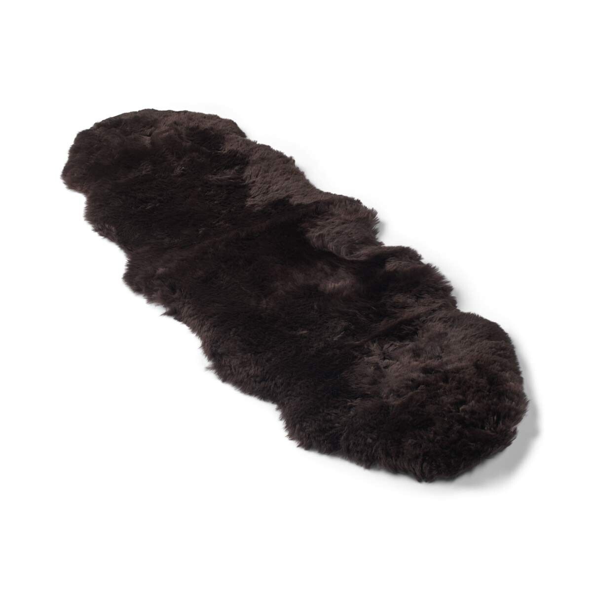 Merino Dubbele Schapenvacht | Langharig | 170x60 cm Chocolade