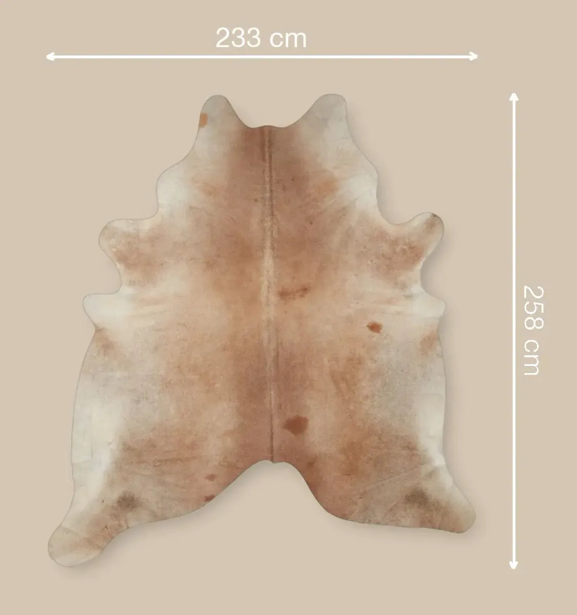 Koeienhuid Vloerkleed | Grijs Beige | 3,7 m² Grijs Beige