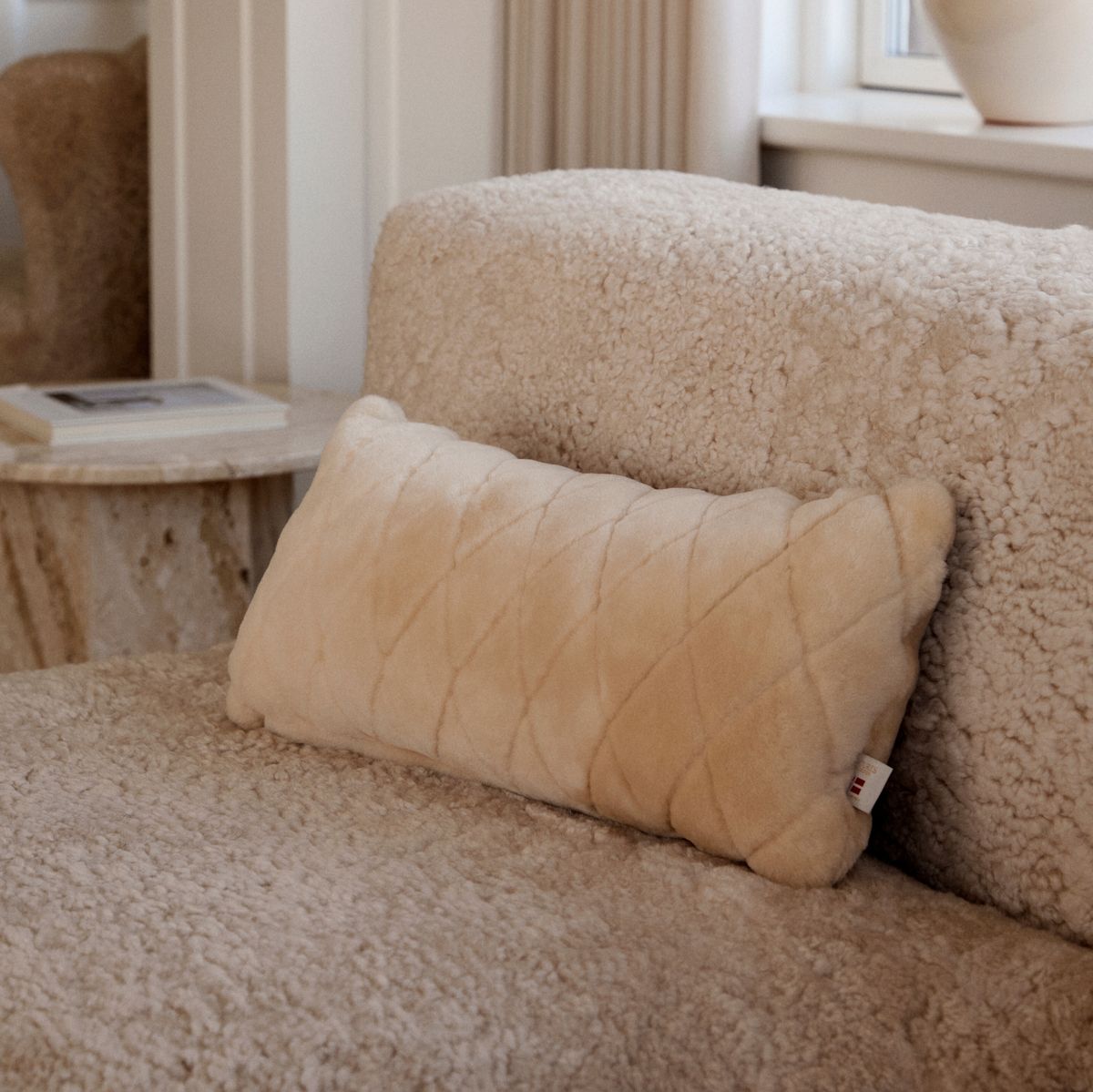 Mocassin Kussen | Dubbelzijdig | 28x56 cm Kastanje