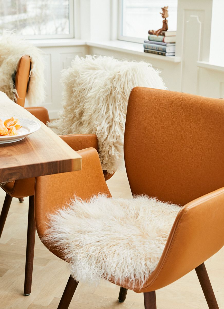 Tibetaanse Schapenvacht Stoel Cover | 35cm Arctic Sunrise