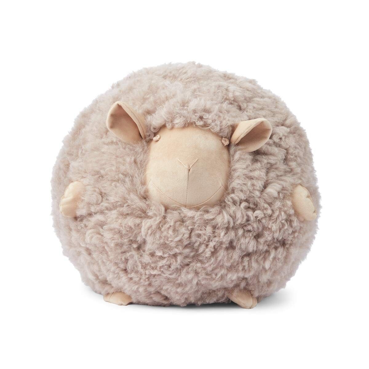 Schattig Schapen Kussen | Ø20 cm | Ø26 cm | Ø34 cm Taupe