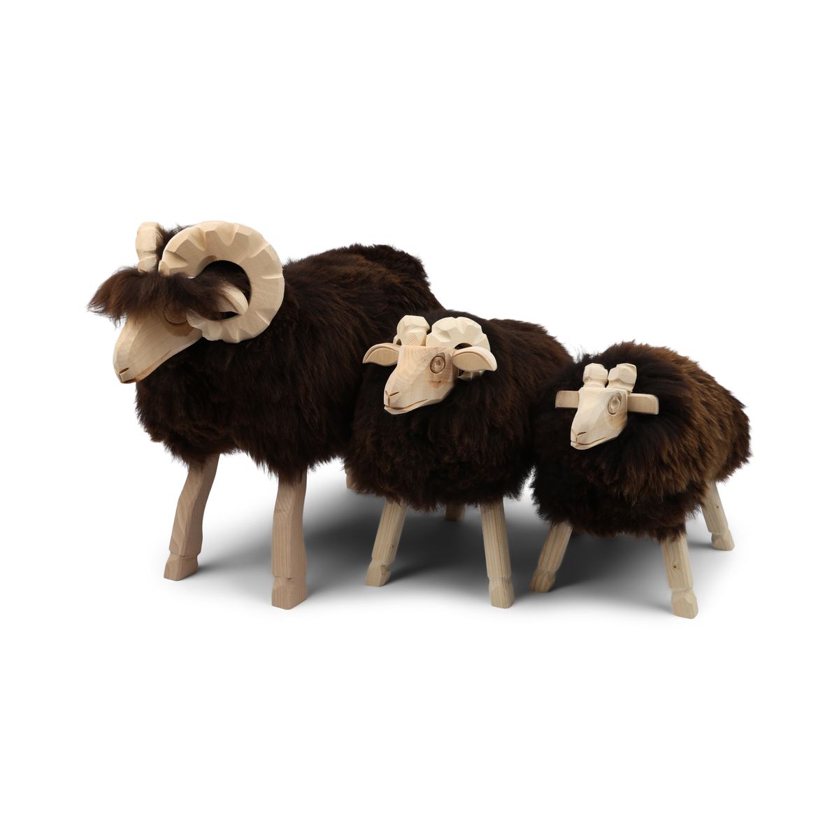 Alpenschaap Sculptuur Natuurlijk Bruin